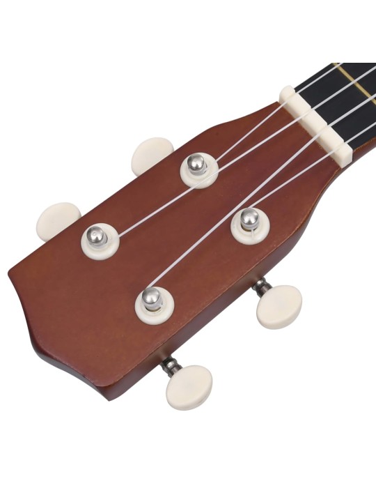 Set sopránové ukulele s obalem pro děti tmavé dřevo 21"