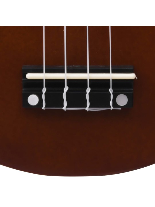 Set sopránové ukulele s obalem pro děti tmavé dřevo 21"