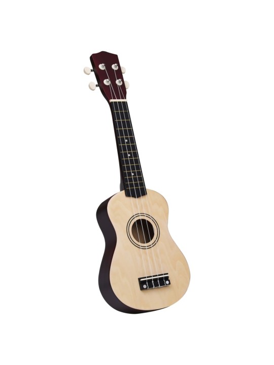 Set sopránové ukulele s obalem pro děti světlé dřevo 21"
