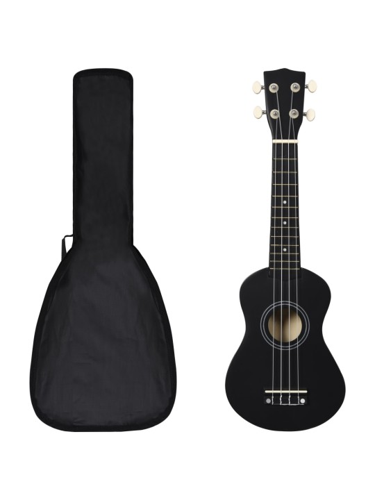 Set soprano ukulele s obalem pro děti černé 21"