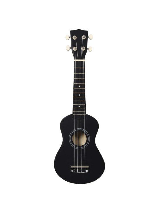 Set soprano ukulele s obalem pro děti černé 21"