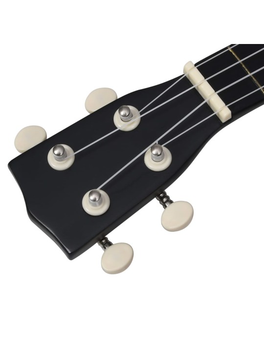 Set soprano ukulele s obalem pro děti černé 21"