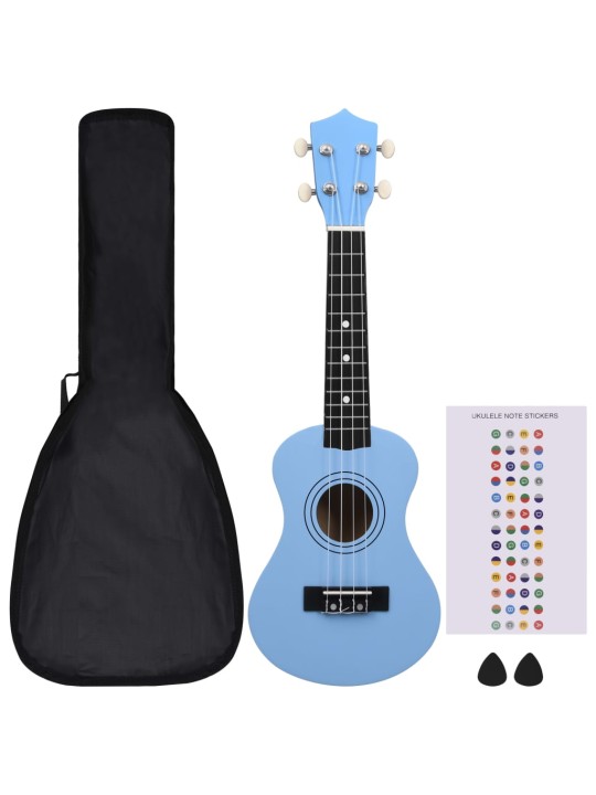 Set soprano ukulele s obalem pro děti blankytně modré 21"
