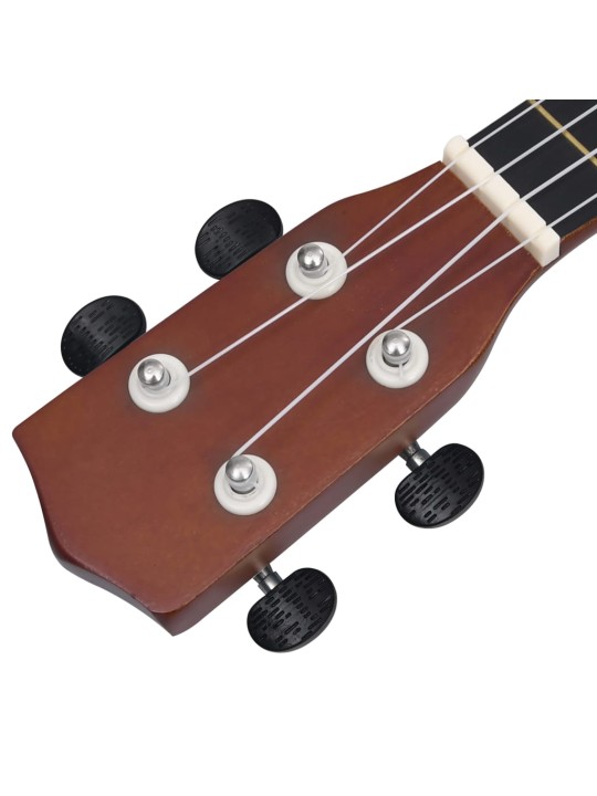 Set sopránové ukulele s obalem pro děti tmavé dřevo 23"