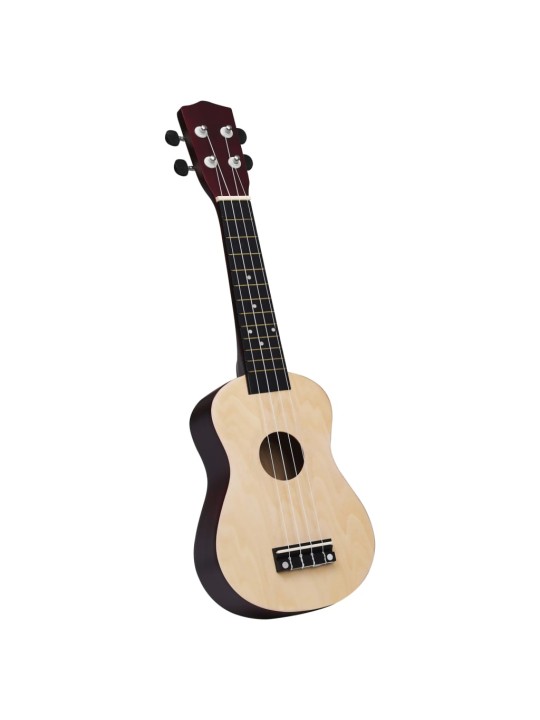 Set sopránové ukulele s obalem pro děti světlé dřevo 23"