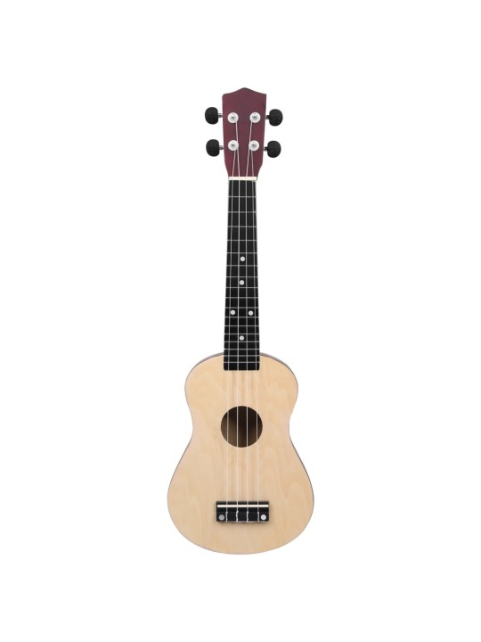 Set sopránové ukulele s obalem pro děti světlé dřevo 23"
