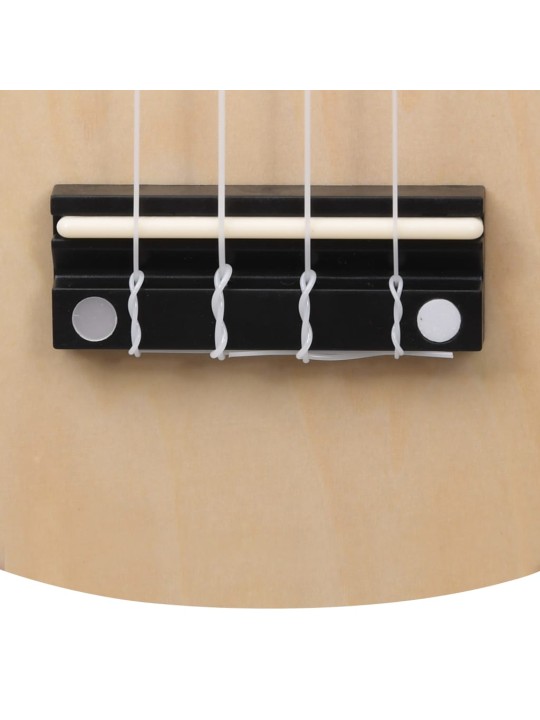 Set sopránové ukulele s obalem pro děti světlé dřevo 23"