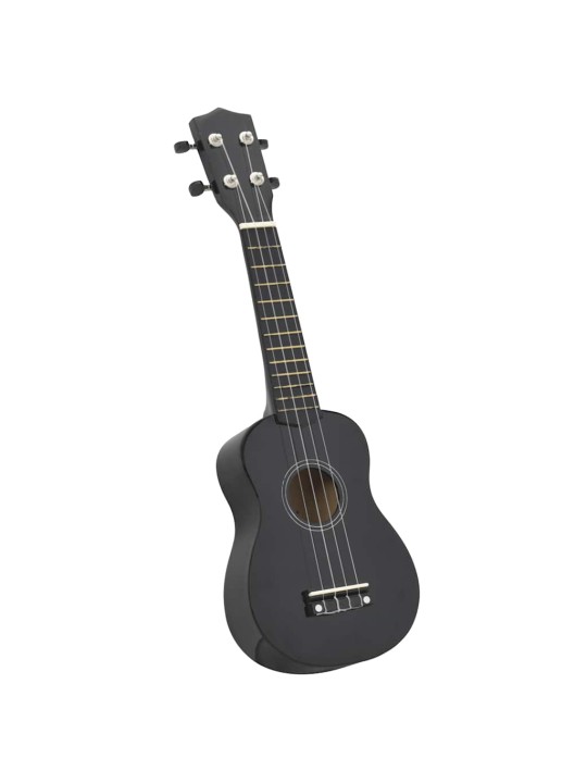 Set soprano ukulele s obalem pro děti černé 23"