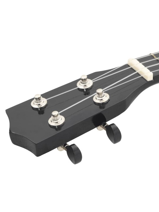 Set soprano ukulele s obalem pro děti černé 23"