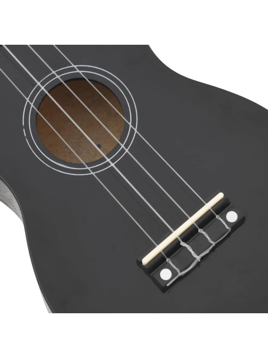Set soprano ukulele s obalem pro děti černé 23"