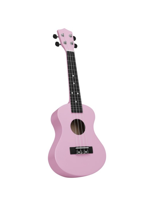 Set soprano ukulele s obalem pro děti růžové 23"