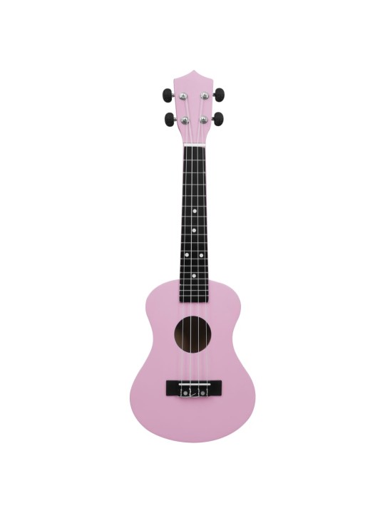 Set soprano ukulele s obalem pro děti růžové 23"
