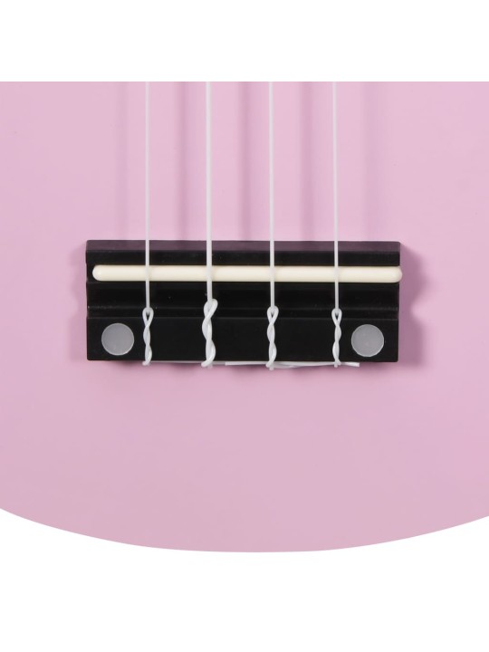 Set soprano ukulele s obalem pro děti růžové 23"