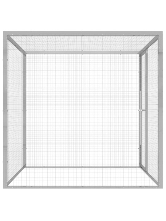 Klec pro kočky 1,5 x 1,5 x 1,5 m pozinkovaná ocel