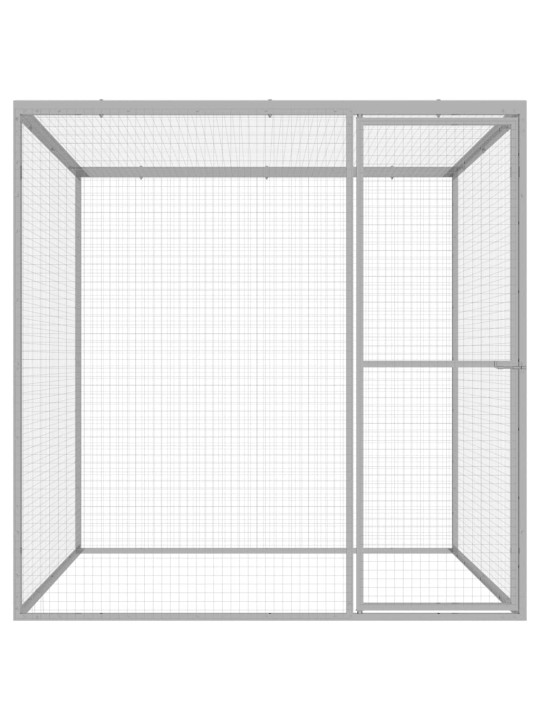 Klec pro kočky 1,5 x 1,5 x 1,5 m pozinkovaná ocel