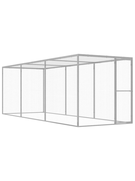 Klec pro kočky 4,5 x 1,5 x 1,5 m pozinkovaná ocel