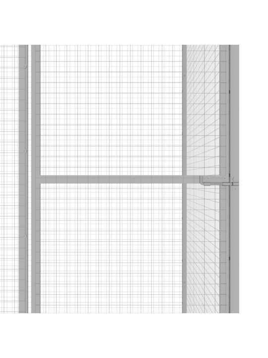 Klec pro kočky 4,5 x 1,5 x 1,5 m pozinkovaná ocel