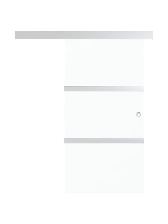 Posuvné dveře ESG sklo a hliník 90 x 212 cm stříbrné
