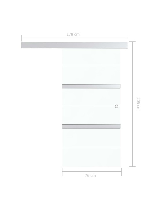 Posuvné dveře s měkkými zarážkami ESG sklo a hliník 76 x 205 cm