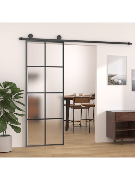 Posuvné dveře hliník a ESG sklo 76 x 205 cm černé
