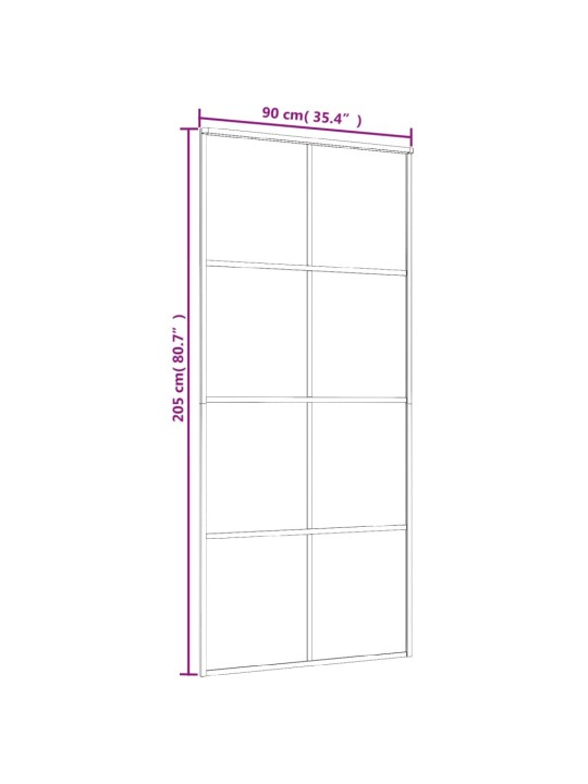 Posuvné dveře hliník a ESG sklo 90 x 205 cm černé
