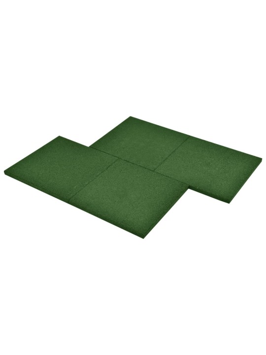 Protipádové dlaždice 12 ks pryžové 50 x 50 x 3 cm zelené