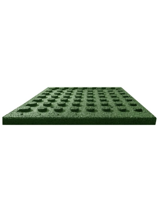 Protipádové dlaždice 12 ks pryžové 50 x 50 x 3 cm zelené