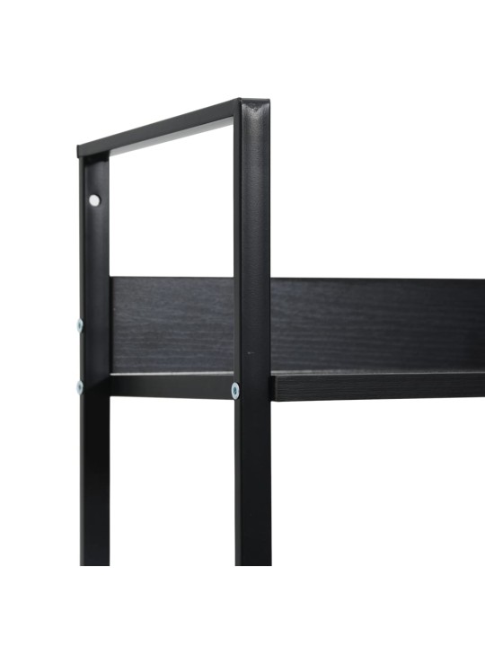 Knihovna se 3 policemi černá 60x27,6x90,5 cm kompozitní dřevo