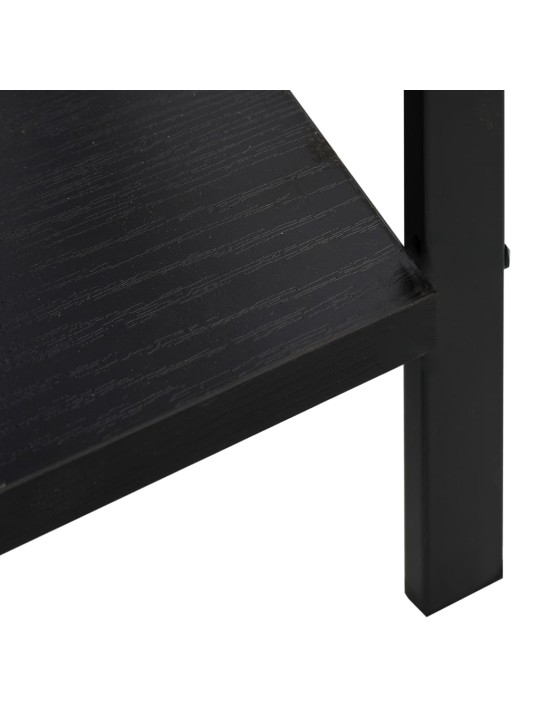 Knihovna se 3 policemi černá 60x27,6x90,5 cm kompozitní dřevo