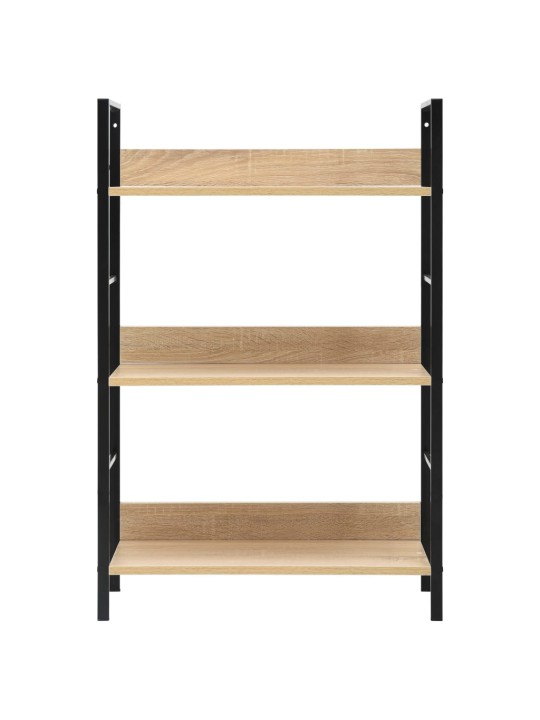 Knihovna se 3 policemi dub 60 x 27,6 x 90,5 cm kompozitní dřevo