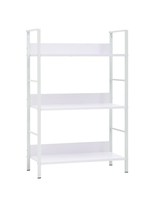 Knihovna se 3 policemi bílá 60x27,6x90,5 cm kompozitní dřevo