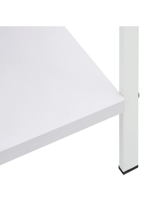 Knihovna se 3 policemi bílá 60x27,6x90,5 cm kompozitní dřevo