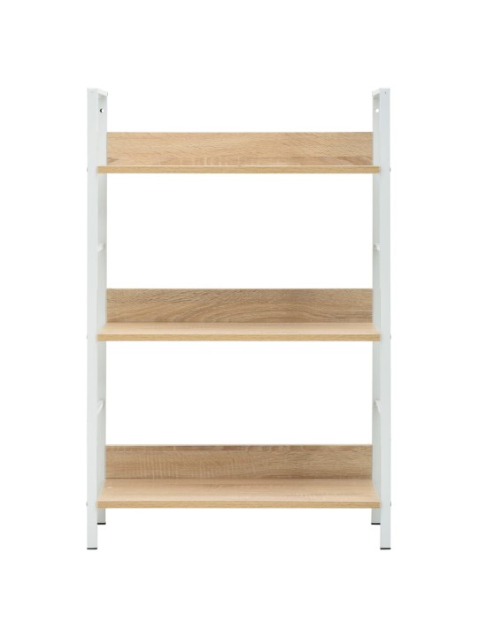 Knihovna se 3 policemi dub 60 x 27,6 x 90,5 cm kompozitní dřevo