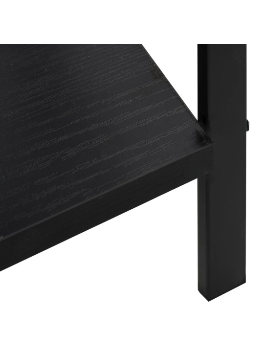 Knihovna se 4 policemi černá 60x27,6x124,5 cm kompozitní dřevo