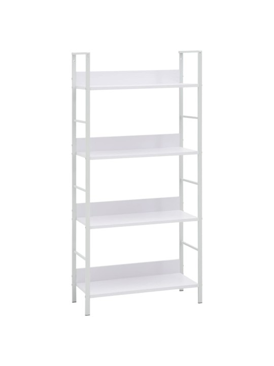 Knihovna se 4 policemi bílá 60x27,6x124,5 cm kompozitní dřevo