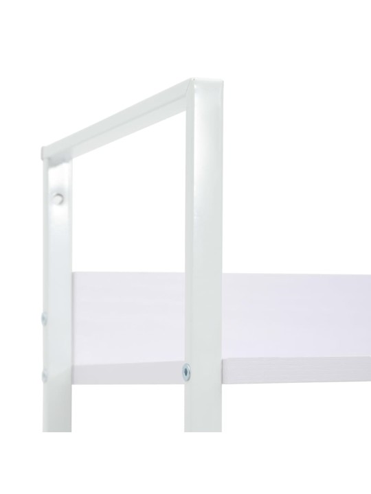 Knihovna se 4 policemi bílá 60x27,6x124,5 cm kompozitní dřevo