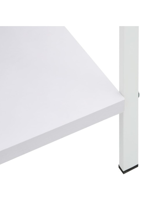 Knihovna se 4 policemi bílá 60x27,6x124,5 cm kompozitní dřevo