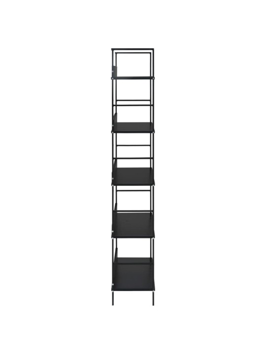 5patrová knihovna černá 60 x 27,6 x 158,5 cm kompozitní dřevo