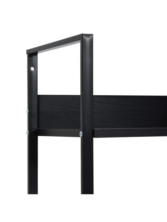 5patrová knihovna černá 60 x 27,6 x 158,5 cm kompozitní dřevo