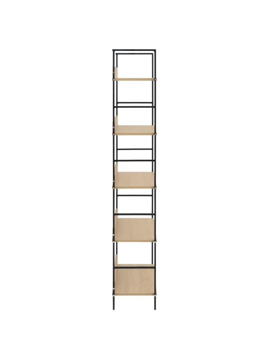 5patrová knihovna dub 60 x 27,6 x 158,5 cm kompozitní dřevo