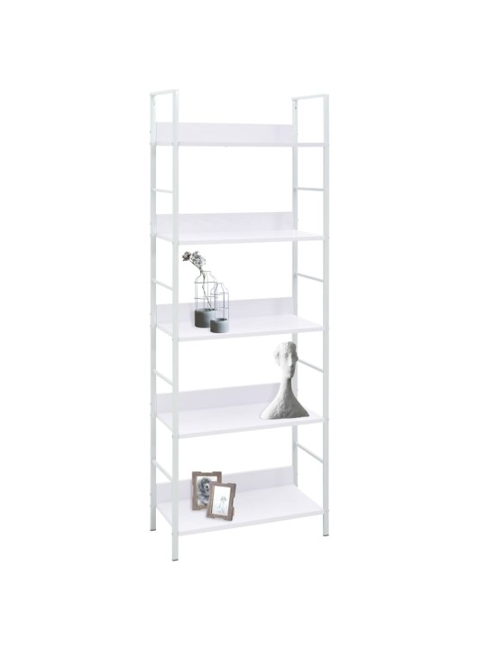 Knihovna s 5 policemi bílá 60x27,6x158,5 cm kompozitní dřevo