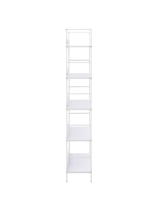 Knihovna s 5 policemi bílá 60x27,6x158,5 cm kompozitní dřevo