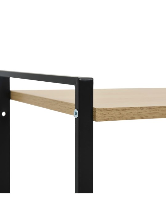 Knihovna se 2 policemi černá a dub 52x28x59 cm kompozitní dřevo