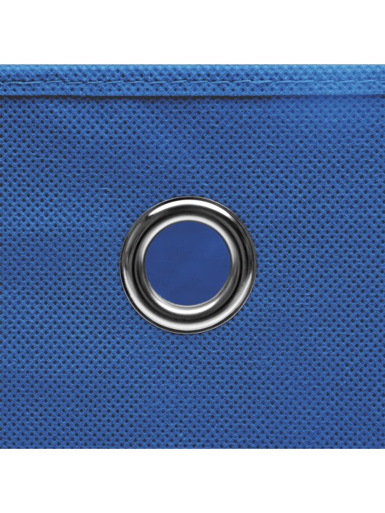Úložné boxy 10 ks modré 32 x 32 x 32 cm textil
