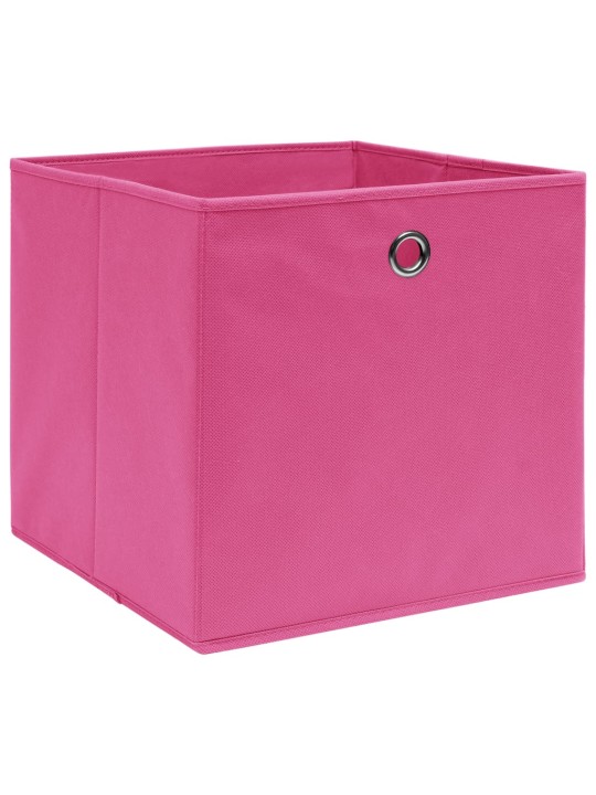 Úložné boxy 4 ks růžové 32 x 32 x 32 cm textil