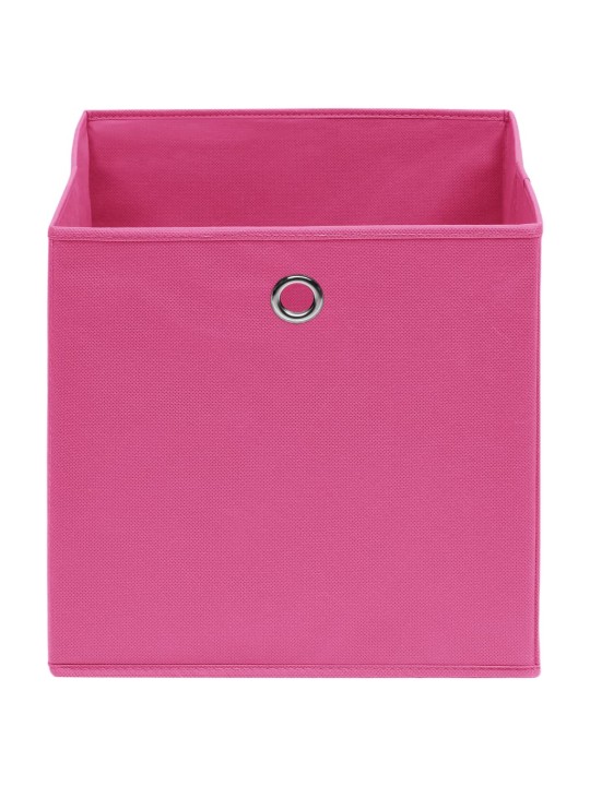 Úložné boxy 4 ks růžové 32 x 32 x 32 cm textil