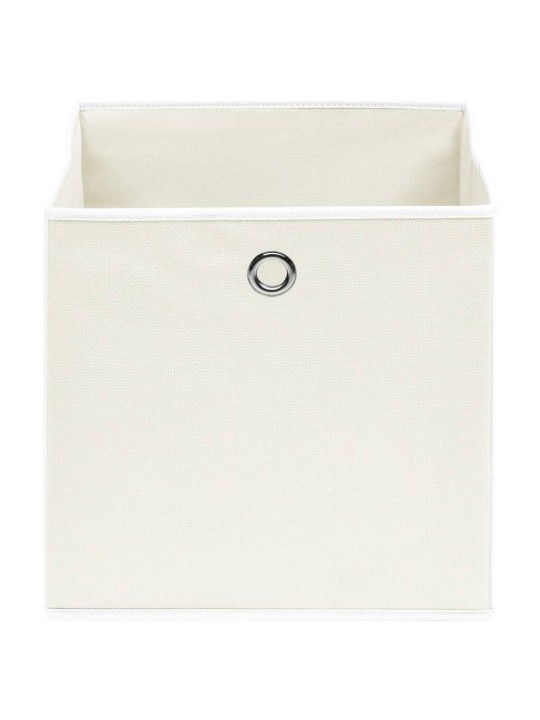 Úložné boxy 4 ks bílé 32 x 32 x 32 cm textil