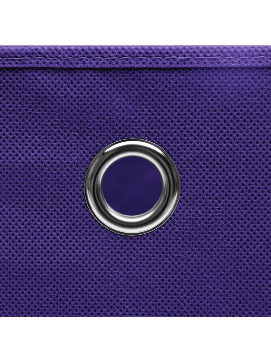 Úložné boxy 4 ks fialové 32 x 32 x 32 cm textil