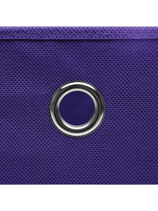 úložné boxy s víky 4 ks fialové 32 x 32 x 32 cm textil
