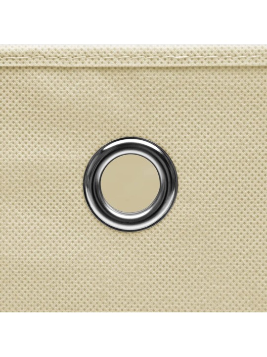 Úložné boxy 4 ks krémové 32 x 32 x 32 cm textil